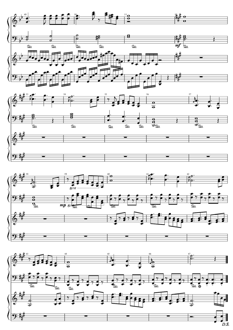 [ScarlettDevil][lunatic][4]二色蓮花蝶～Ancients2台piano_一万首著名钢琴曲谱哈农贝多芬合集视频教学电子版高清无水印可打印_05动漫游戏钢琴谱合集_日系东方Project钢琴谱全集_东方project钢琴谱