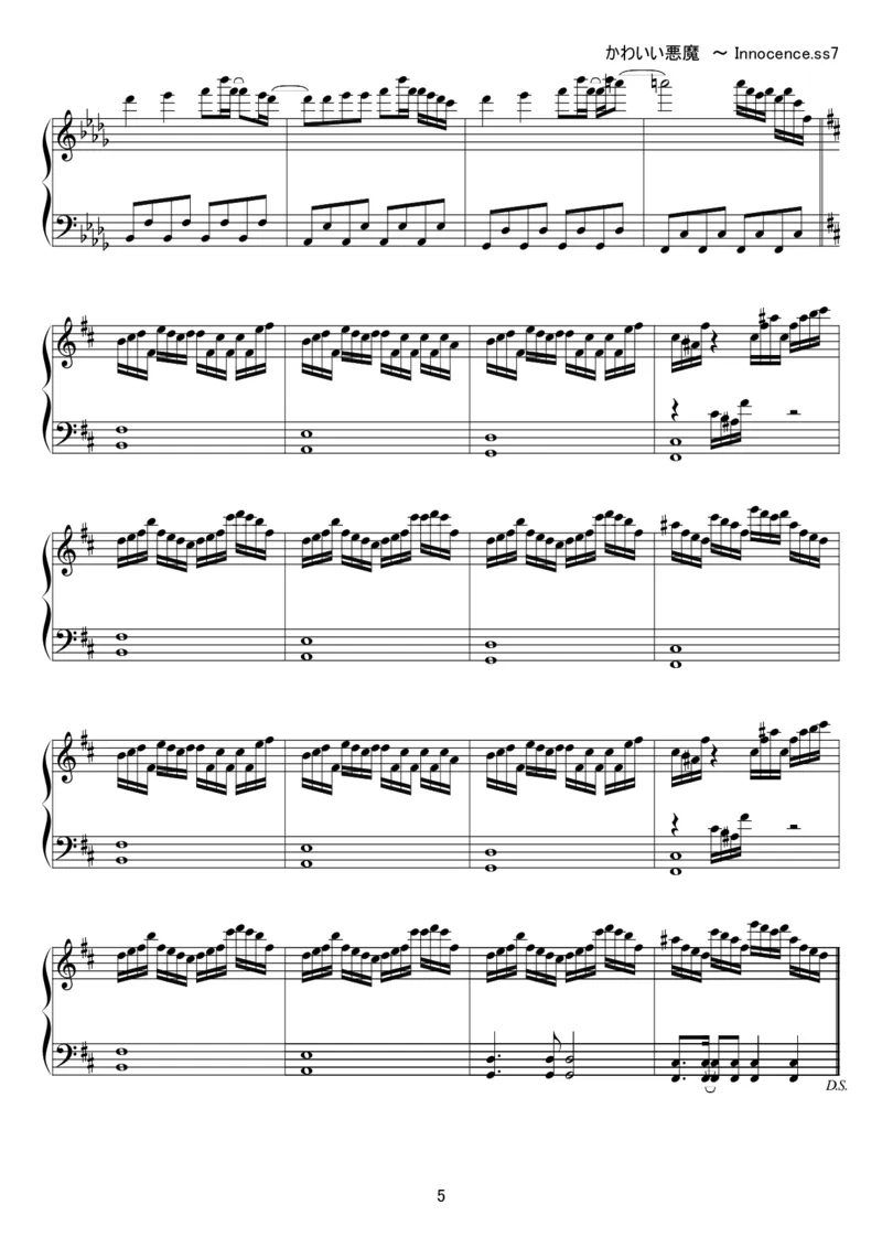[kituneyuu][hard][5]_一万首著名钢琴曲谱哈农贝多芬合集视频教学电子版高清无水印可打印_05动漫游戏钢琴谱合集_日系东方Project钢琴谱全集_东方project钢琴谱_18　かわいい悪魔　～Innocence