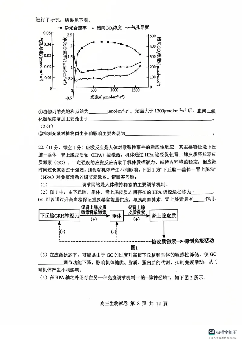 辽宁省大连市滨城高中联盟2024-2025学年高三上学期期中Ⅱ考试生物试卷_2024-2025高三（6-6月题库）_2024年12月试卷_1206辽宁省大连市滨城高中联盟2024-2025学年高三上学期期中Ⅱ