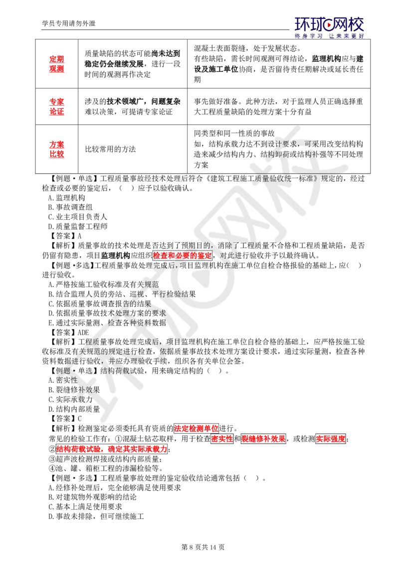 WM_第13讲质量：精题必练（八）_监理工程师_2025监理工程师_2025年监理工程师-各大机构_2025年监理-土建目标_机构1-HQ_02.精题必练-李.娜_讲义