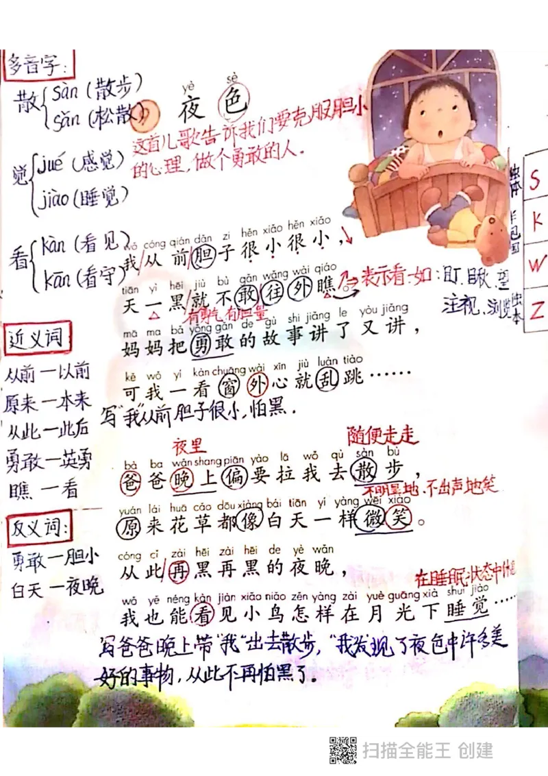 一年级下册课本课堂笔记扫描件_小学1-6年级全部试卷_语文_一年级_3-6-2、小学一年级语文下册_3-6-2-1、复习、知识点、归纳汇总_通用