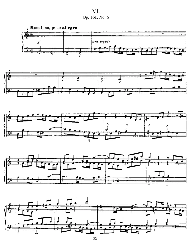 六首赋格6Fugues,Op161_一万首著名钢琴曲谱哈农贝多芬合集视频教学电子版高清无水印可打印_1古典钢琴知名音乐家谱_圣桑钢琴谱全集