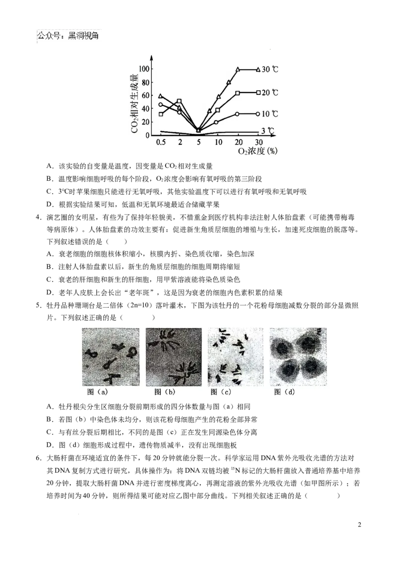 生物考前猜想卷02（考试版A4）_2024-2025高三（6-6月题库）_2024年12月试卷_12072025届&ldquo;八省联考&rdquo;考前猜想卷_生物（16+5）-2025年1月&ldquo;八省联考&rdquo;考前猜想卷