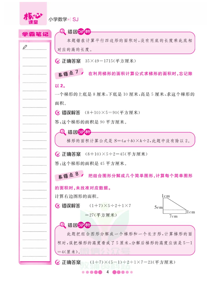 五年级上册数学苏教版易错清单_小学1-6年级全部试卷_数学_五年级_3-10-3、小学五年级数学上册_3-10-3-1、复习、知识点、归纳汇总_苏教版