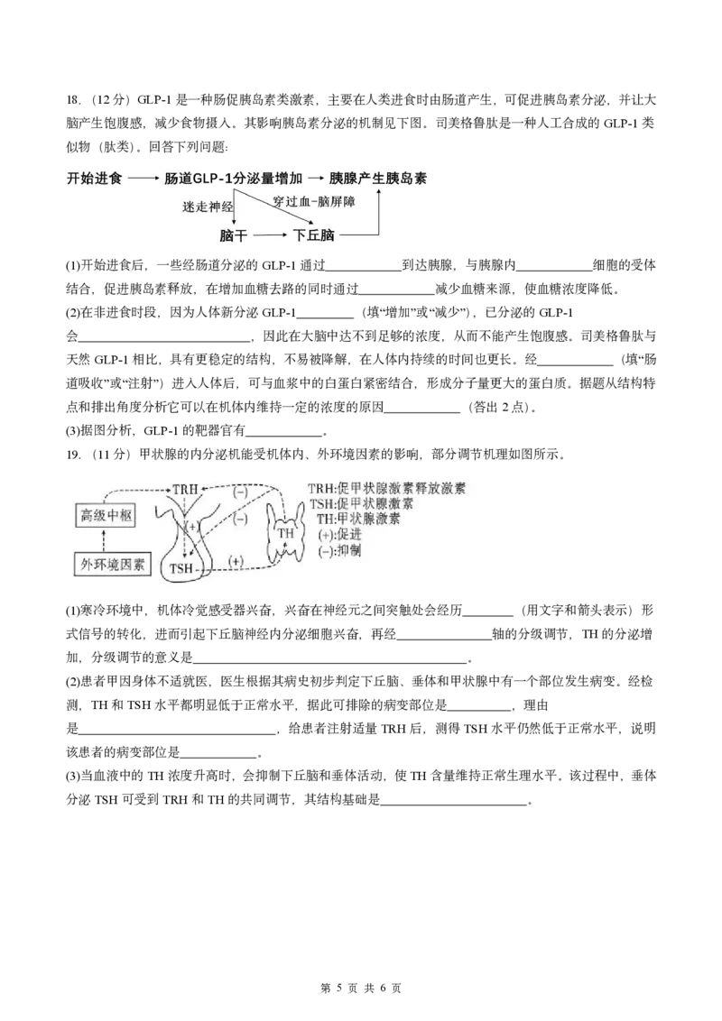 高二生物试题_2025年10月高二试卷_251028四川省成都外国语学校2025-2026学年高二上学期10月月考_四川省成都外国语学校2025-2026学年高二上学期10月检测生物试题含答案