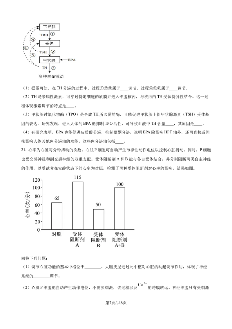 精品解析：广西壮族自治区玉林市五校2025-2026学年高二上学期9月联考生物试题（原卷版）_2025年10月高二试卷_251010广西壮族自治区玉林市五校联考2025-2026学年高二上学期9月月考