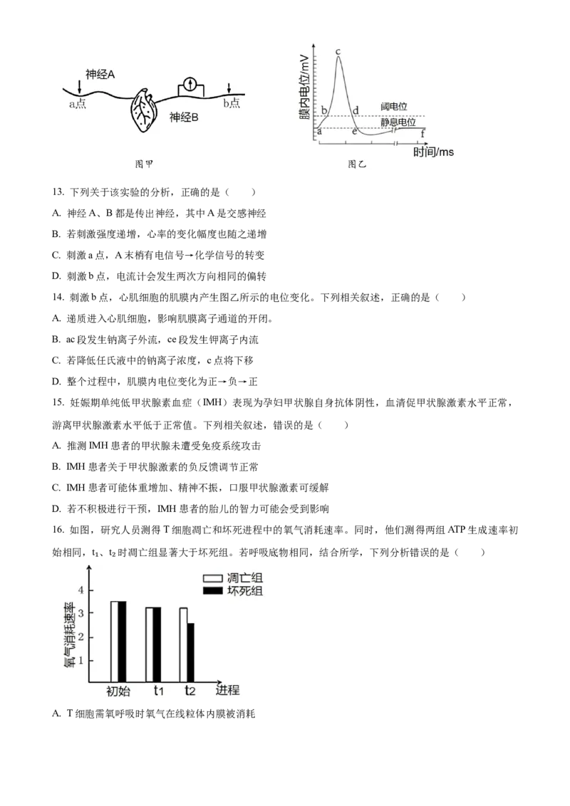 浙江省温州新力量联盟2025-2026学年高二上学期11月期中生物试题Word版无答案_251208浙江省温州市新力量联盟2025-2026学年高二上学期11月期中（全）