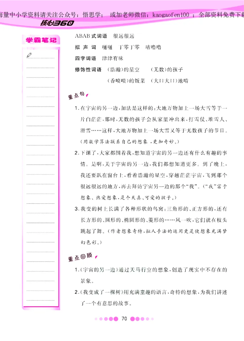 三年级下册-语文核心课堂知识清单_小学1-6年级全部试卷_语文_三年级_3-8-2、小学三年级语文下册_3-8-2-1、学习资料、复习、知识点、归纳汇总_通用