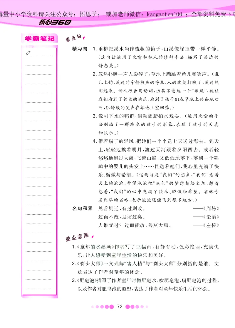 三年级下册-语文核心课堂知识清单_小学1-6年级全部试卷_语文_三年级_3-8-2、小学三年级语文下册_3-8-2-1、学习资料、复习、知识点、归纳汇总_通用