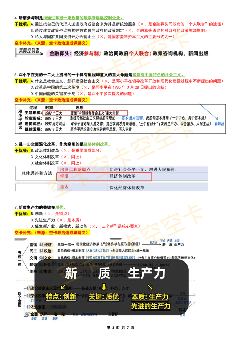 八套卷复盘笔记（三）空卡原创_空卡政治笔记合集_10.政治卷复盘笔记（更新至第4套）