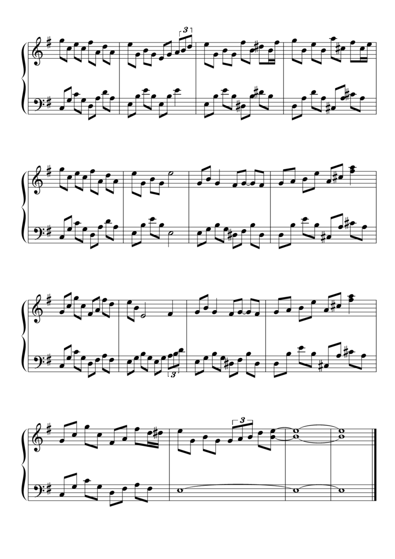 [東方ピアノEasyモード楽譜][easy][4]魔法使いの憂鬱_一万首著名钢琴曲谱哈农贝多芬合集视频教学电子版高清无水印可打印_05动漫游戏钢琴谱合集_日系东方Project钢琴谱全集_官方CD及其他