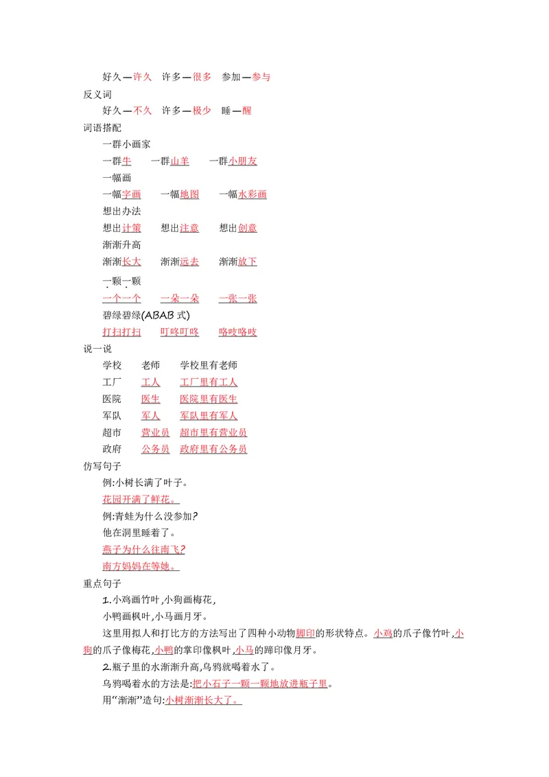 一年级上册语文部编版知识要点_小学1-6年级全部试卷_语文_一年级_3-6-1、小学一年级语文上册_3-6-1-1、复习、知识点、归纳汇总_通用