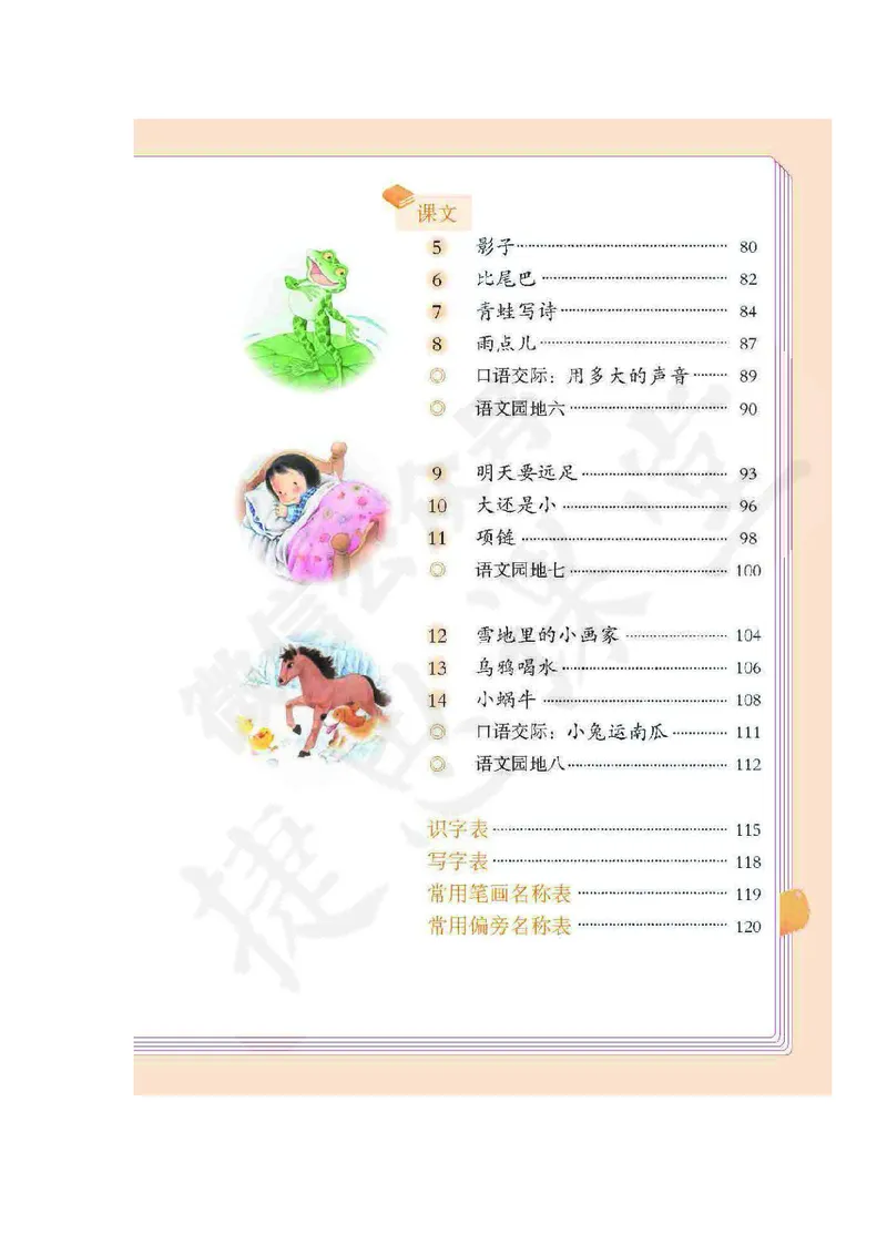 一年级上册语文部编版课堂笔记_小学1-6年级全部试卷_语文_一年级_3-6-1、小学一年级语文上册_3-6-1-1、复习、知识点、归纳汇总_通用