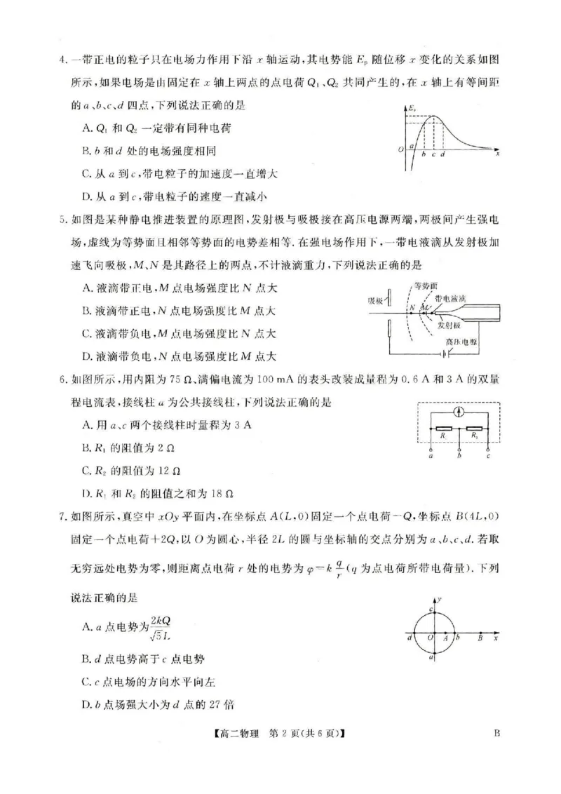 物理试卷-河南高二新未来联考2025-2026学年高二10月中质量检测_2025年10月高二试卷_251019河南省新未来联考2025-2026学年高二10月中质量检测