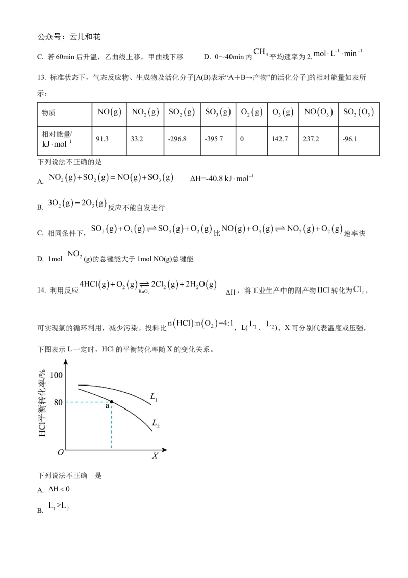 辽宁省大连市滨城高中联盟2024-2025学年高二上学期10月月考试题化学Word版含答案_2024-2025高二（7-7月题库）_2024年11月试卷_1105辽宁省大连市滨城高中联盟2024-2025学年高二上学期10月月考