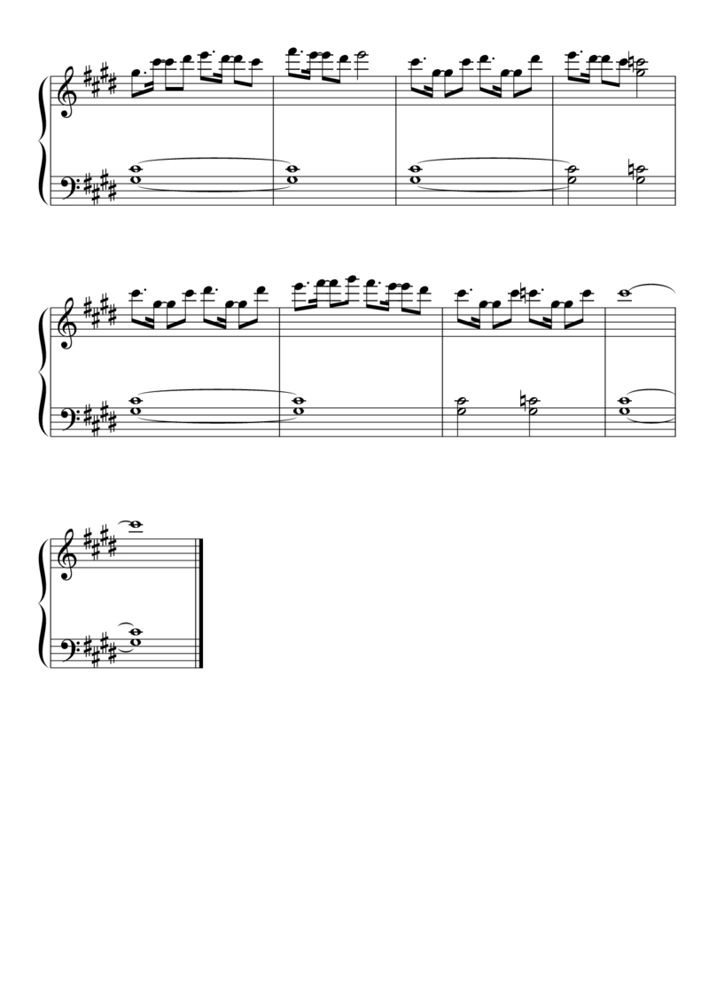 [東方ピアノEasyモード楽譜][easy][4]_一万首著名钢琴曲谱哈农贝多芬合集视频教学电子版高清无水印可打印_05动漫游戏钢琴谱合集_日系东方Project钢琴谱全集_东方project钢琴谱