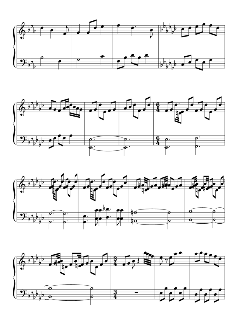 [東方ピアノEasyモード楽譜][normal][4]_一万首著名钢琴曲谱哈农贝多芬合集视频教学电子版高清无水印可打印_05动漫游戏钢琴谱合集_日系东方Project钢琴谱全集_东方project钢琴谱_531