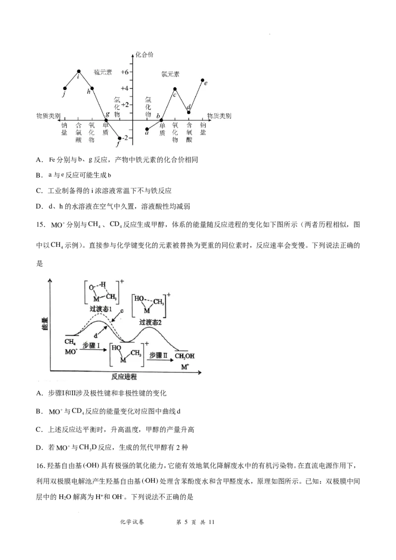 深圳外国语学校2025届高三第一次月考化学试卷_2024-2025高三（6-6月题库）_2024年08月试卷_0801广东省深圳外国语学校（集团）龙华高中部2024-2025学年高三上学期第一次月考