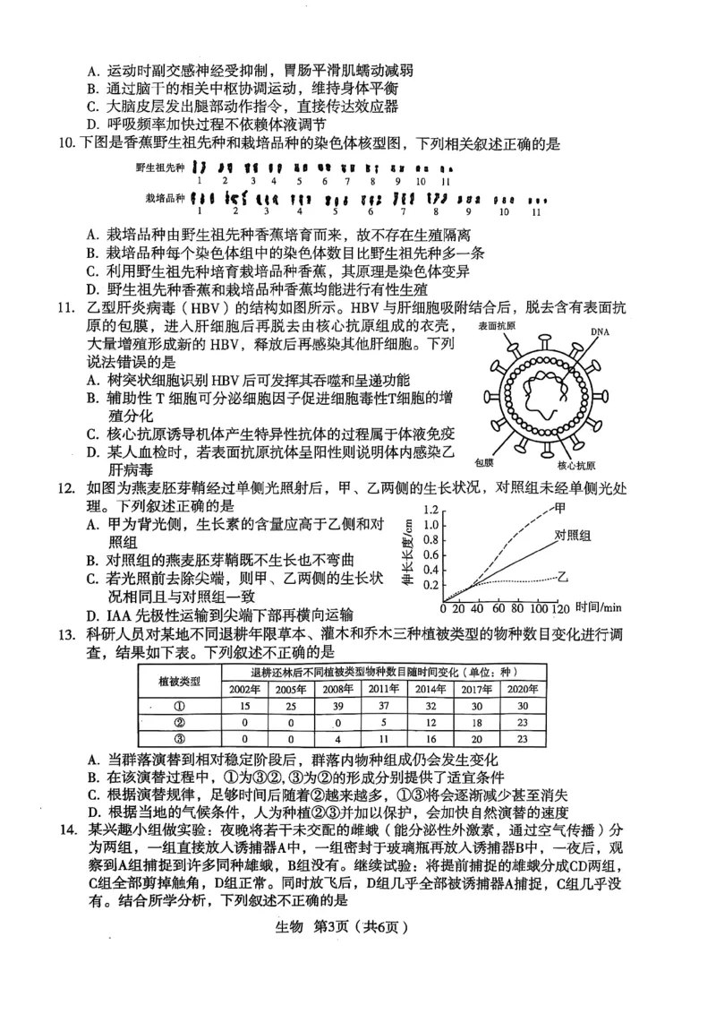 陕西省宝鸡市2025届高三高考模拟检测试题（三）生物试卷（含答案）_2024-2025高三（6-6月题库）_2025年04月试卷_0422陕西省宝鸡市2025届高三高考模拟检测试题（三）