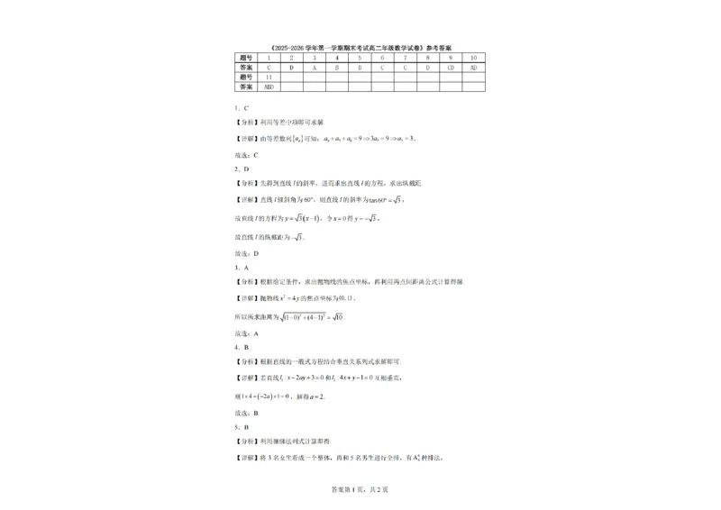 甘肃省兰州市八校联考2025-2026学年高二上学期期末考试数学试题含答案_2024-2025高二（7-7月题库）_2026年1月高二_260123甘肃省兰州市八校联考2025-2026学年高二上学期期末考试（全）
