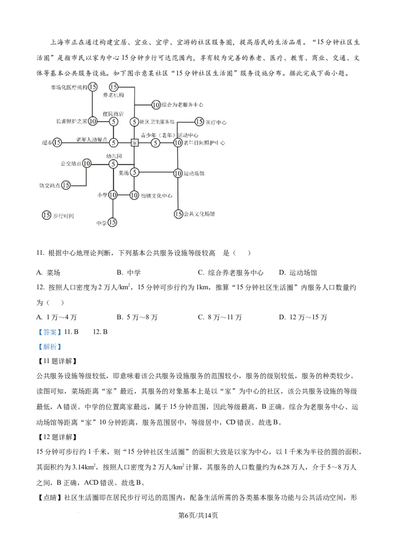 精品解析：辽宁省沈文新高考研究联盟2025-2026学年高二上学期10月月考地理试题（解析版）_2025年10月高二试卷_251030辽宁省沈文新高考研究联盟2025-2026学年高二上学期10月质量监测