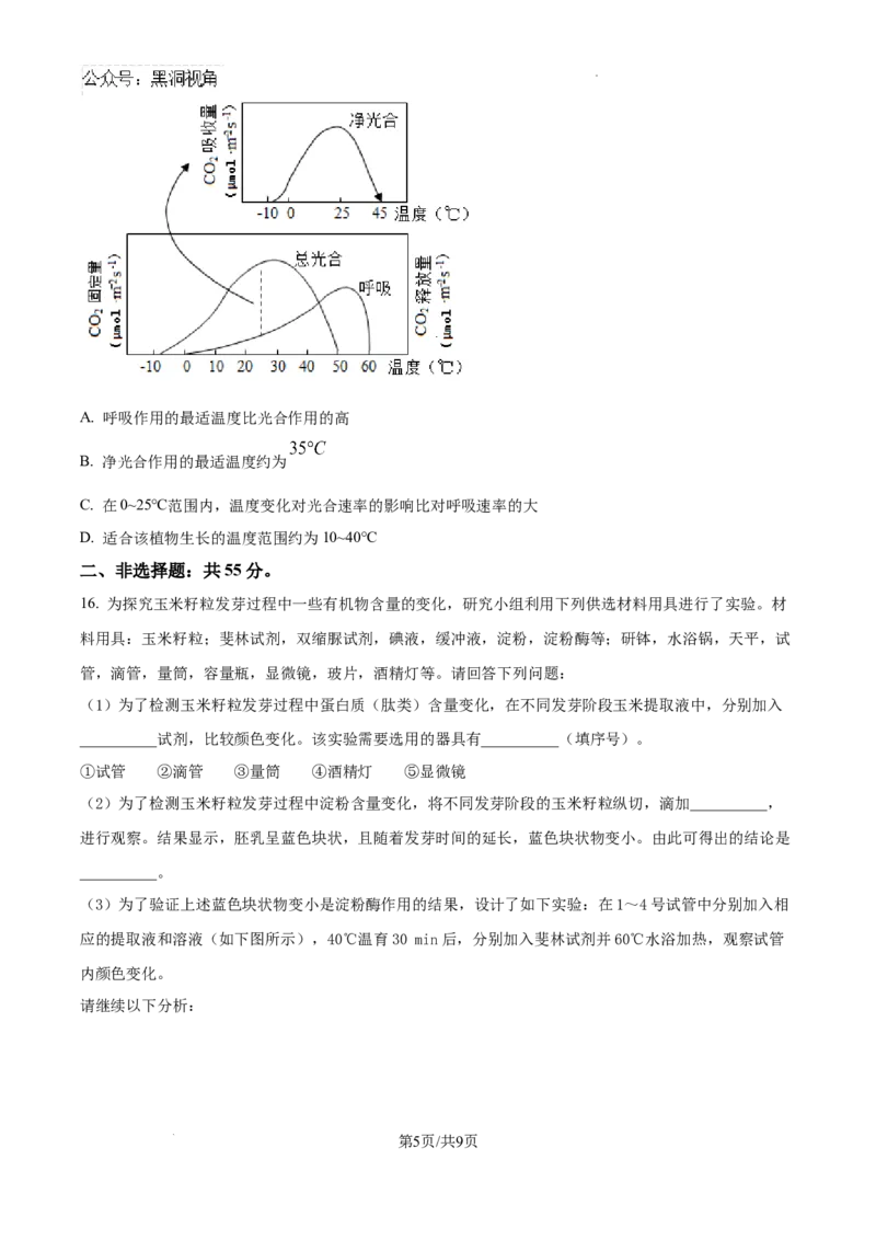 海南省琼海市嘉积中学2024--2025学年高三上学期开学考试生物试题（试卷版）_2024-2025高三（6-6月题库）_2024年09月试卷_0909海南省海南中学+嘉积中学2024-2025学年高三上学期开学考试
