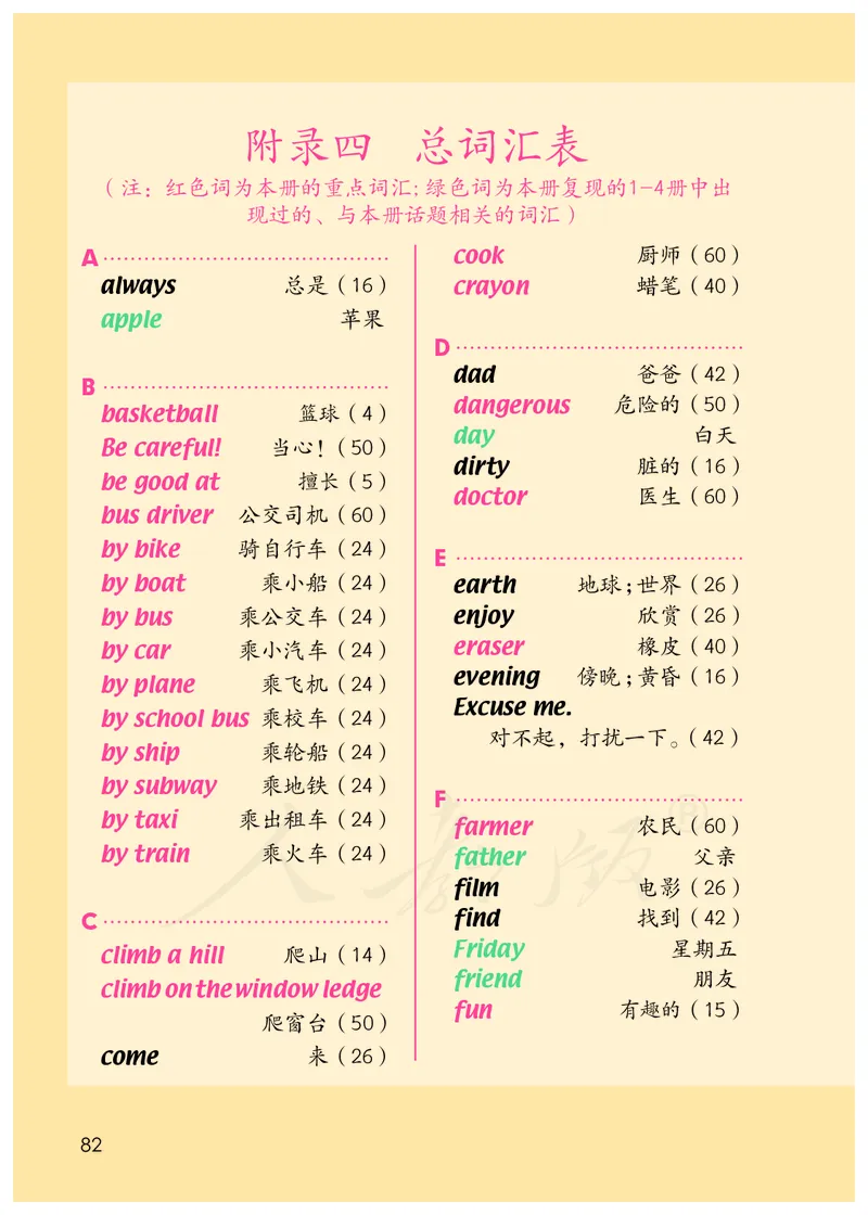 人教版（一年级起点）四年级上册英语PDF电子课本_小学1-6年级全部试卷_英语_四年级_3-9-5、小学四年级英语上册_3-9-5-4、电子教材、课本