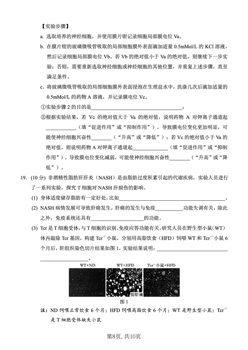 西南大学附中一诊模拟考试生物_2024-2025高三（6-6月题库）_2024年12月试卷_1226重庆西南大学附中2025届高三12月一诊模拟考试（全科）_西南大学附中高2025届高三上12月一诊模拟考试生物