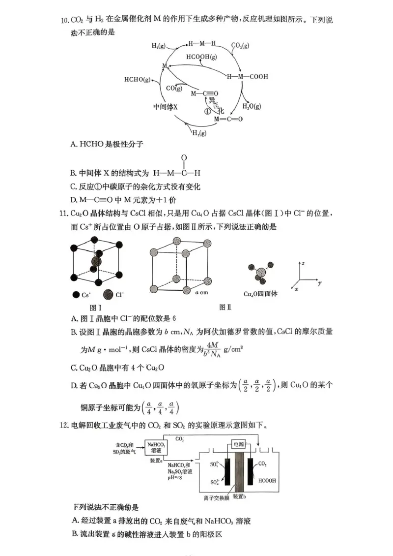 长沙市一中2026届高三月考试卷（五）化学_2024-2026高三（6-6月题库）_2026年01月高三试卷_0108炎德&middot;英才大联考长沙市一中2026届高三月考试卷（五）（全）