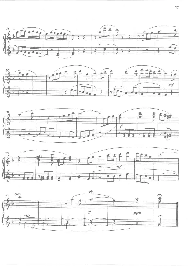 中国旋律钢琴四手联弹曲集_一万首著名钢琴曲谱哈农贝多芬合集视频教学电子版高清无水印可打印_04中国乐曲钢琴谱合集_中国乐曲钢琴谱