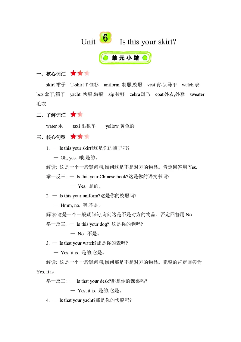 三年级下册英语人教精通版知识要点汇总_小学1-6年级全部试卷_英语_三年级_3-8-6、小学三年级英语下册_3-8-6-1、复习、知识点、归纳汇总_人教精通版