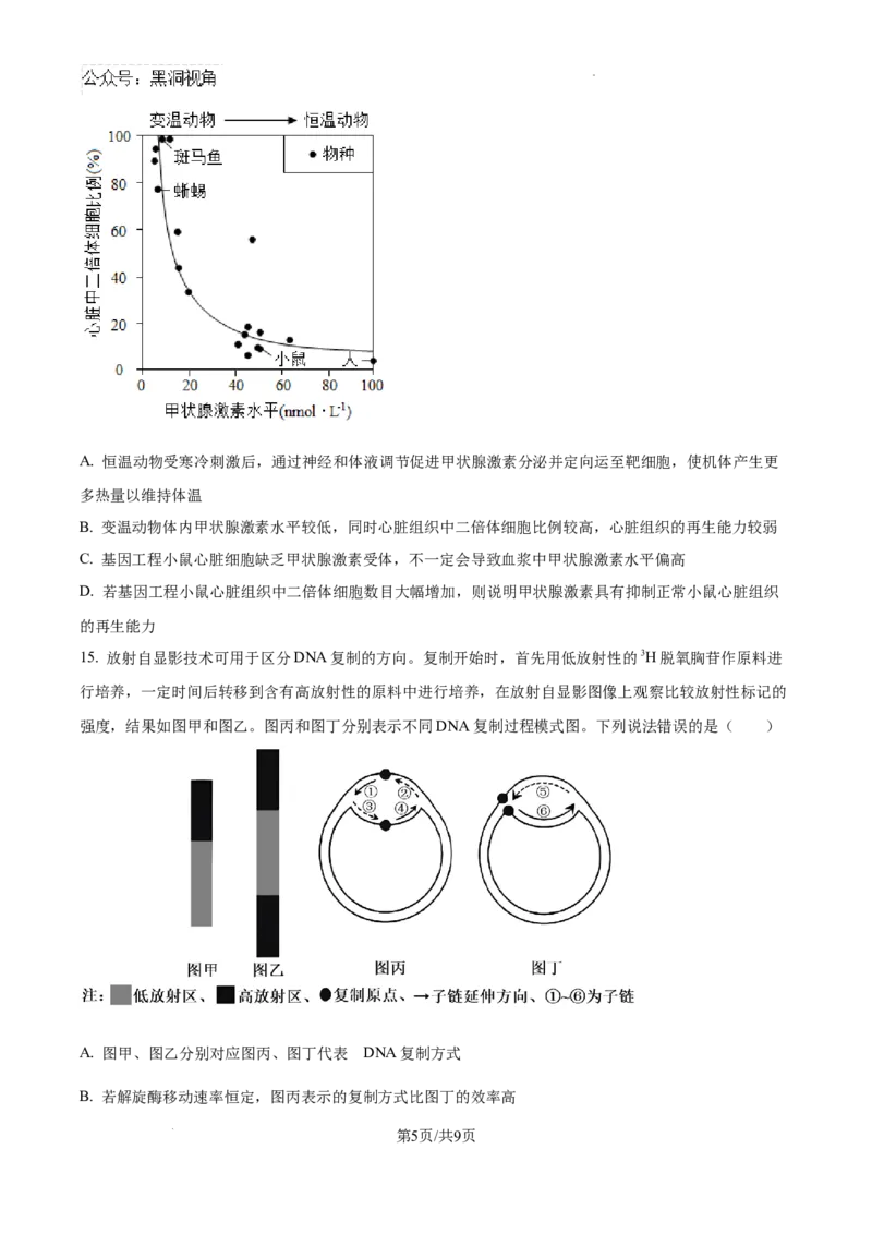 精品解析：江西省南昌市东湖区南昌市第二中学2024-2025学年高三上学期11月月考生物试题（原卷版）_2024-2026高三（6-6月题库）_2024年12月试卷