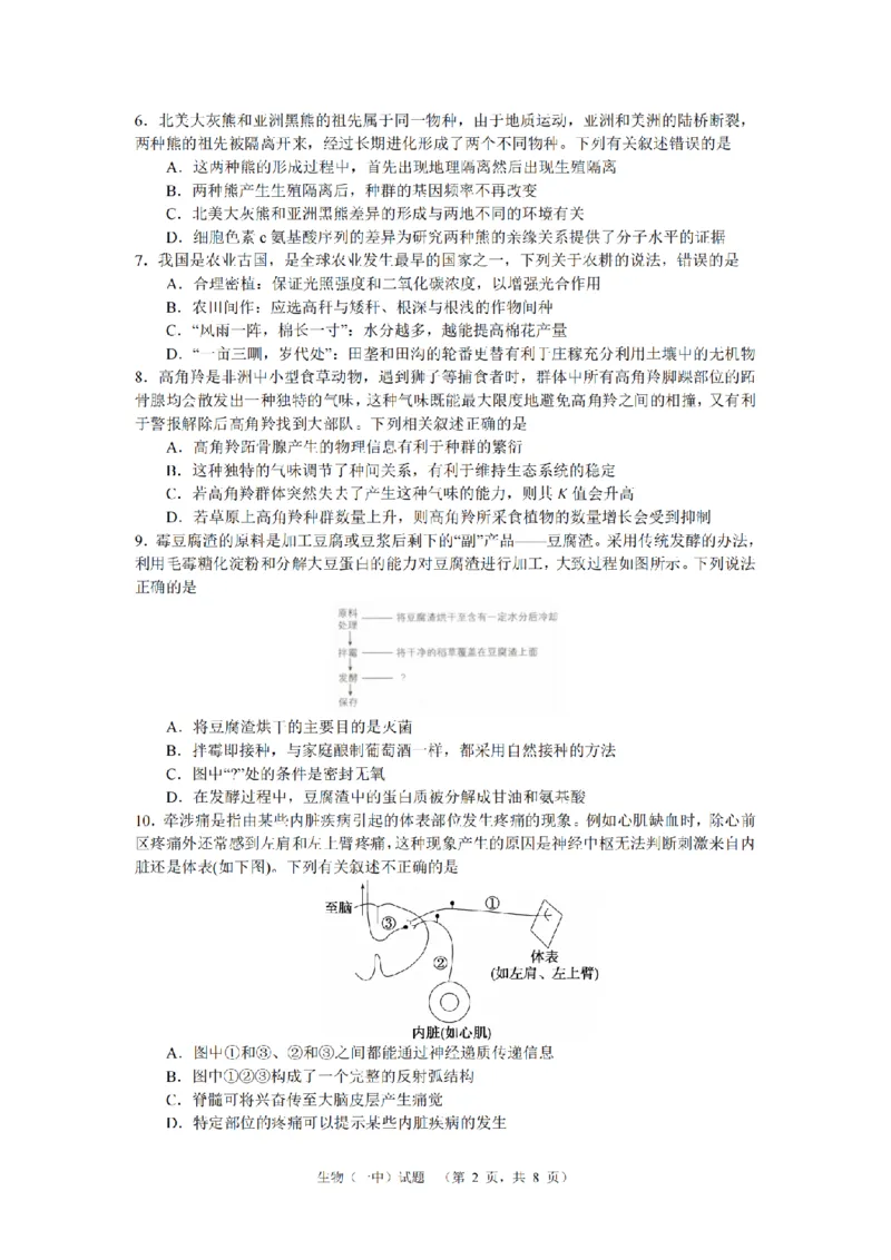 湖南省长沙市一中2024-2025学年高三上学期阶段性检测（一）生物+答案_2024-2025高三（6-6月题库）_2024年09月试卷_0916湖南省长沙市一中2024-2025学年高三上学期阶段性检测（一）