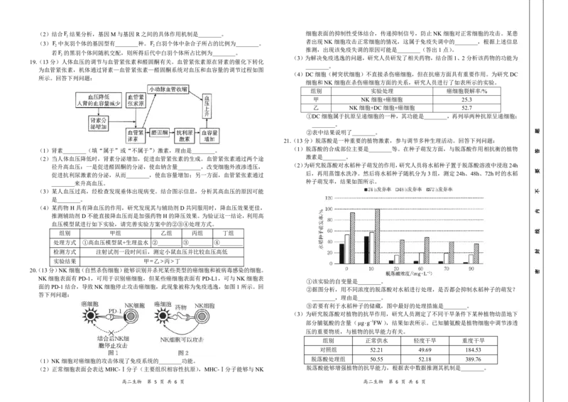 生物试题_2024-2025高二（7-7月题库）_2024年11月试卷_1118金太阳湖南省多校联考2024-2025学年高二上学期期中考试