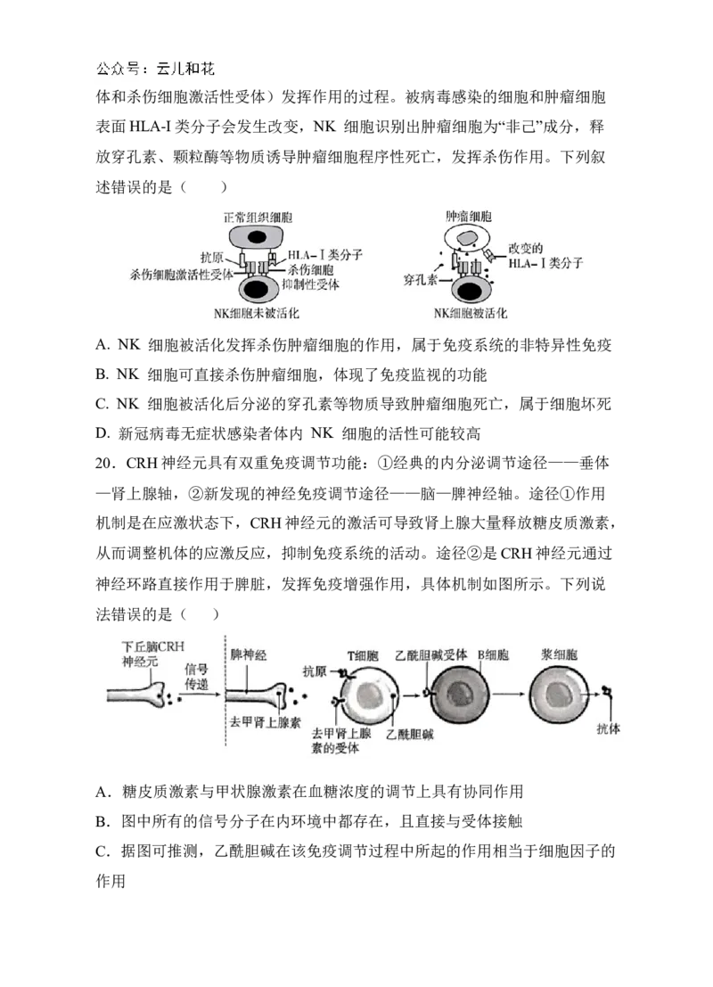 龙川一中2024-2025学年度第一学期高二期中考试生物试题_2024-2025高二（7-7月题库）_2024年12月试卷_1209广东省河源市龙川县第一中学2024-2025学年高二上学期12月期中考试