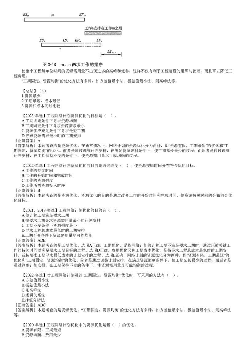 WM_进度03-第09讲　费用优化、资源优化_监理工程师_2025监理工程师_2025年监理工程师-各大机构_2025年监理-土建目标_机构2-JG_01.精讲班-李.娜_进度控制（土建）（2025）_讲义