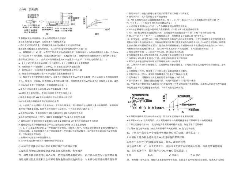 生物--2024-2025学年第一学期高三第一次月考试卷（8月）学生卷--2024-2025学年第一学期高三生物第一次月考试卷（8月）_2024-2025高三（6-6月题库）_2024年08月试卷