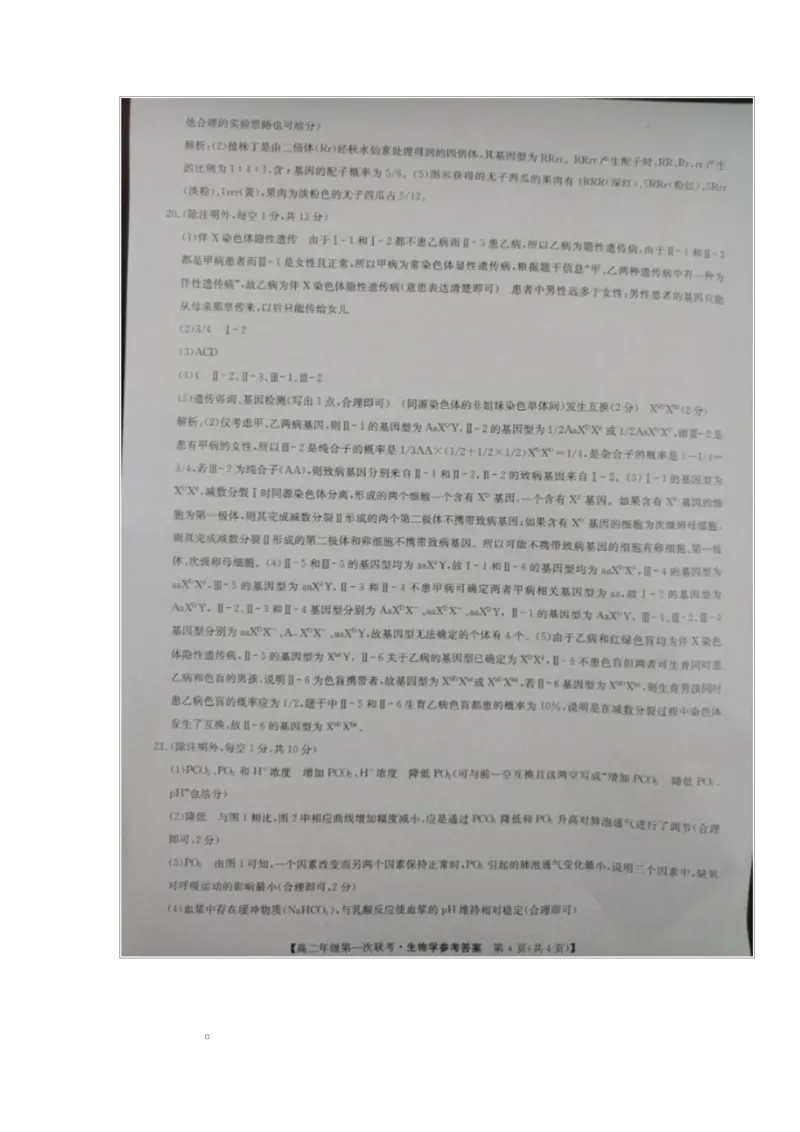高二生物答案_2025年11月高二试卷_251111江西省新十校协作体2025-2026学年高二上学期第一次联考试题_江西省新十校协作体2025-2026学年高二上学期第一次联考生物试题（图片版，含答案）
