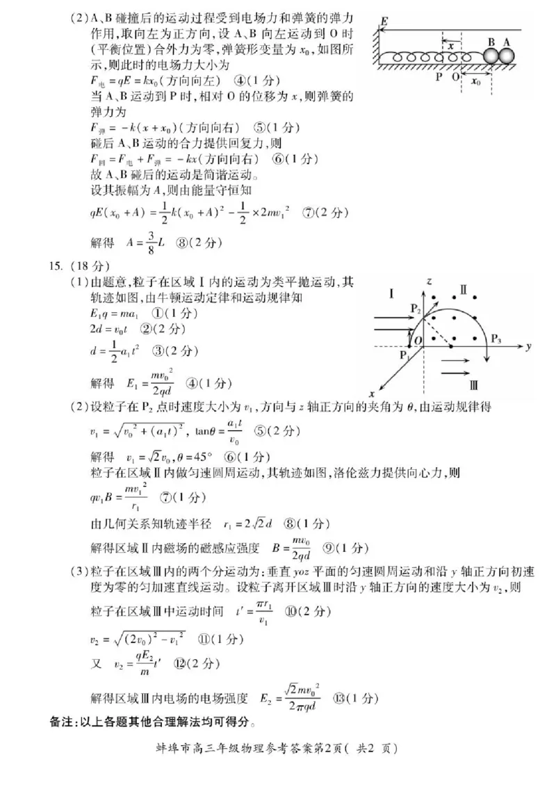 物理答案_2024-2025高三（6-6月题库）_2025年05月试卷_0501安徽省蚌埠市2025届高三4月适应性考试（全科）_2025届安徽省蚌埠市高三下学期适应性考试物理