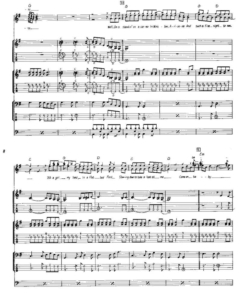 [老鹰-精选作品乐队总谱].-.Eagles.-.best.full.score.（美）老鹰乐队_一万首著名钢琴曲谱哈农贝多芬合集视频教学电子版高清无水印可打印_08名曲总谱合集