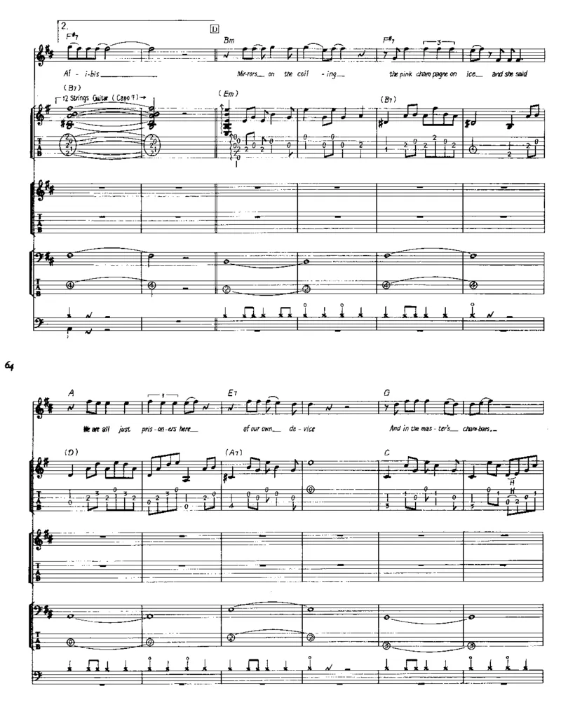 [老鹰-精选作品乐队总谱].-.Eagles.-.best.full.score.（美）老鹰乐队_一万首著名钢琴曲谱哈农贝多芬合集视频教学电子版高清无水印可打印_08名曲总谱合集