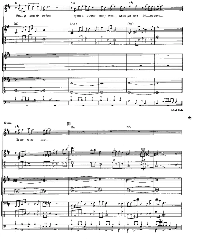 [老鹰-精选作品乐队总谱].-.Eagles.-.best.full.score.（美）老鹰乐队_一万首著名钢琴曲谱哈农贝多芬合集视频教学电子版高清无水印可打印_08名曲总谱合集