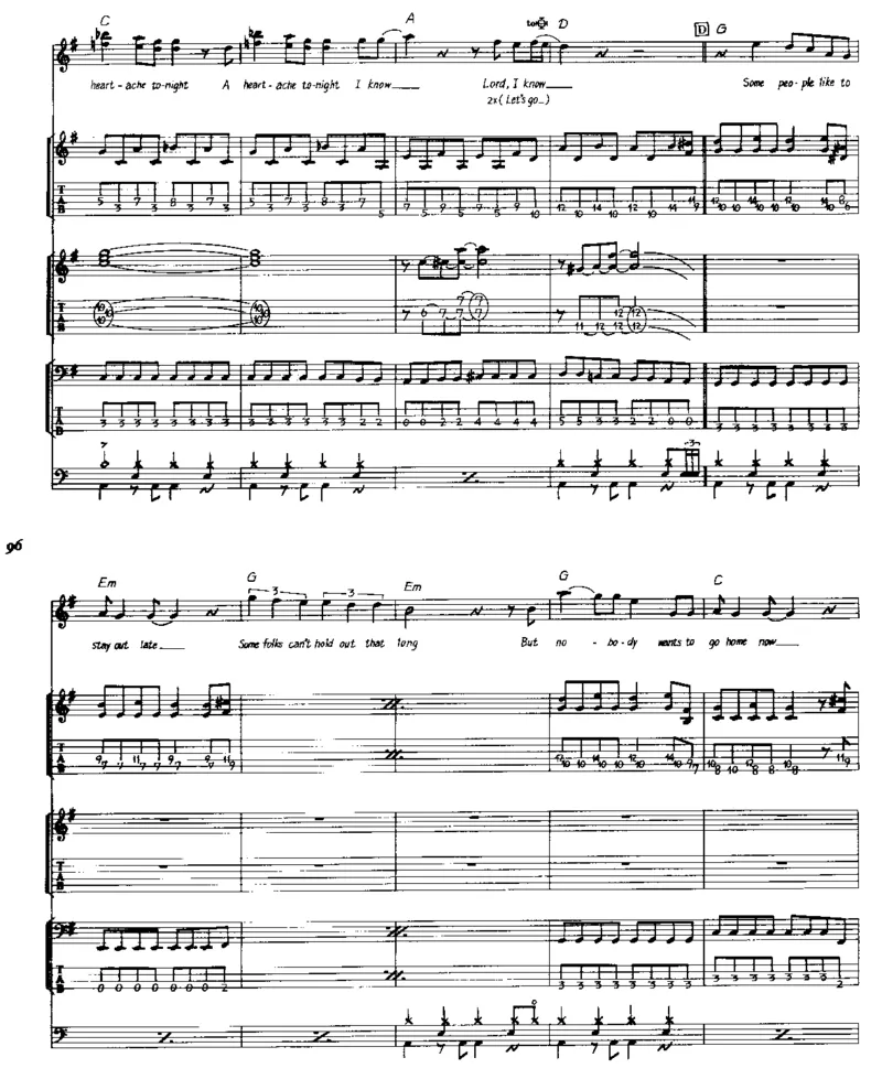 [老鹰-精选作品乐队总谱].-.Eagles.-.best.full.score.（美）老鹰乐队_一万首著名钢琴曲谱哈农贝多芬合集视频教学电子版高清无水印可打印_08名曲总谱合集