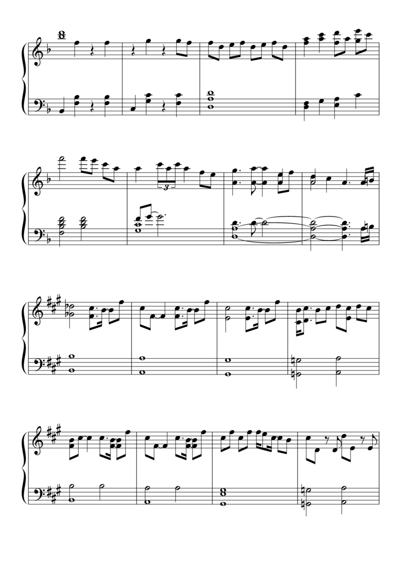 [東方ピアノEasyモード楽譜][lunatic][9]_一万首著名钢琴曲谱哈农贝多芬合集视频教学电子版高清无水印可打印_05动漫游戏钢琴谱合集_日系东方Project钢琴谱全集_东方project钢琴谱