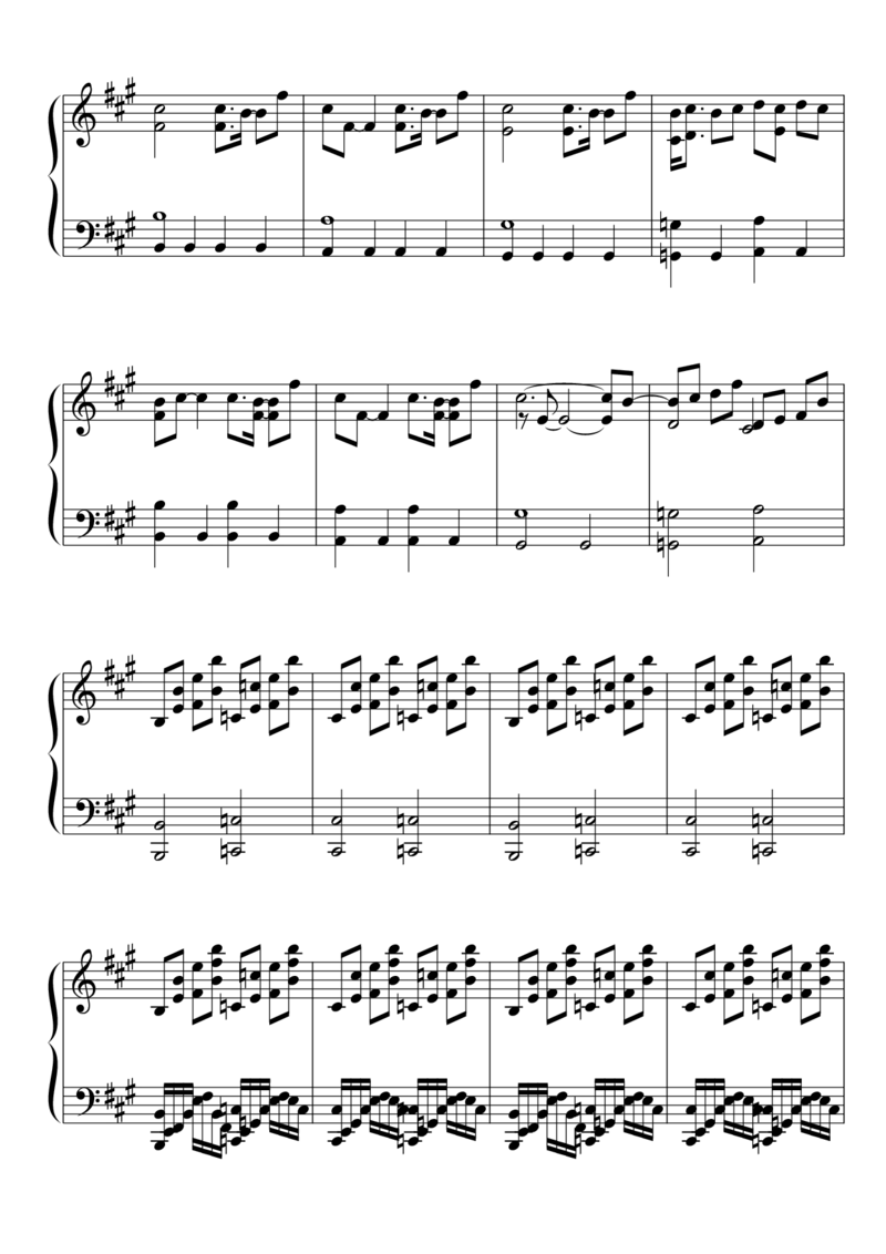 [東方ピアノEasyモード楽譜][lunatic][9]_一万首著名钢琴曲谱哈农贝多芬合集视频教学电子版高清无水印可打印_05动漫游戏钢琴谱合集_日系东方Project钢琴谱全集_东方project钢琴谱