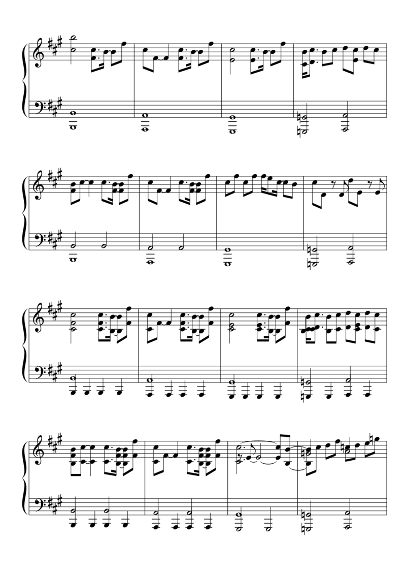 [東方ピアノEasyモード楽譜][lunatic][9]_一万首著名钢琴曲谱哈农贝多芬合集视频教学电子版高清无水印可打印_05动漫游戏钢琴谱合集_日系东方Project钢琴谱全集_东方project钢琴谱