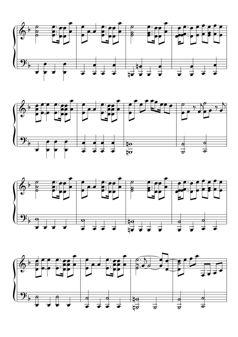 [東方ピアノEasyモード楽譜][lunatic][9]_一万首著名钢琴曲谱哈农贝多芬合集视频教学电子版高清无水印可打印_05动漫游戏钢琴谱合集_日系东方Project钢琴谱全集_东方project钢琴谱