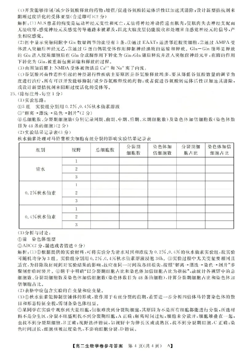 生物-浙江省强基联盟2025-2026学年高二上学期10月联考A卷_2025年10月高二试卷_251021浙江省强基联盟2025-2026学年高二上学期10月联考A卷