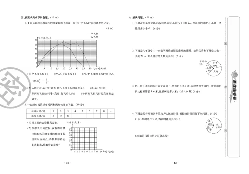 《聚优练考卷》数学六年级下册XS_小学1-6年级全部试卷_数学_六年级_3-11-4、小学六年级数学下册_3-11-4-2、练习题、作业、试题、试卷_西师版