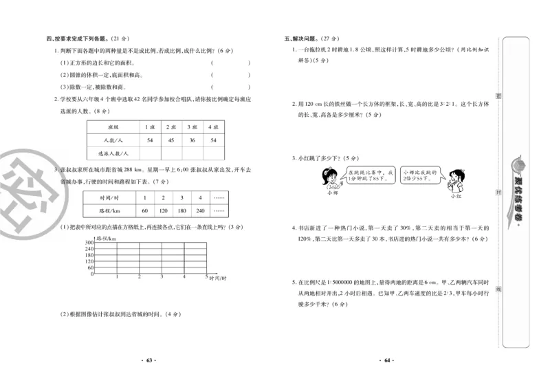《聚优练考卷》数学六年级下册XS_小学1-6年级全部试卷_数学_六年级_3-11-4、小学六年级数学下册_3-11-4-2、练习题、作业、试题、试卷_西师版